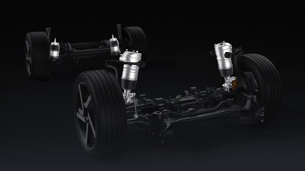 система подвески электрического кроссовера xiaomi yu7 двухкамерная пневмоподвеска