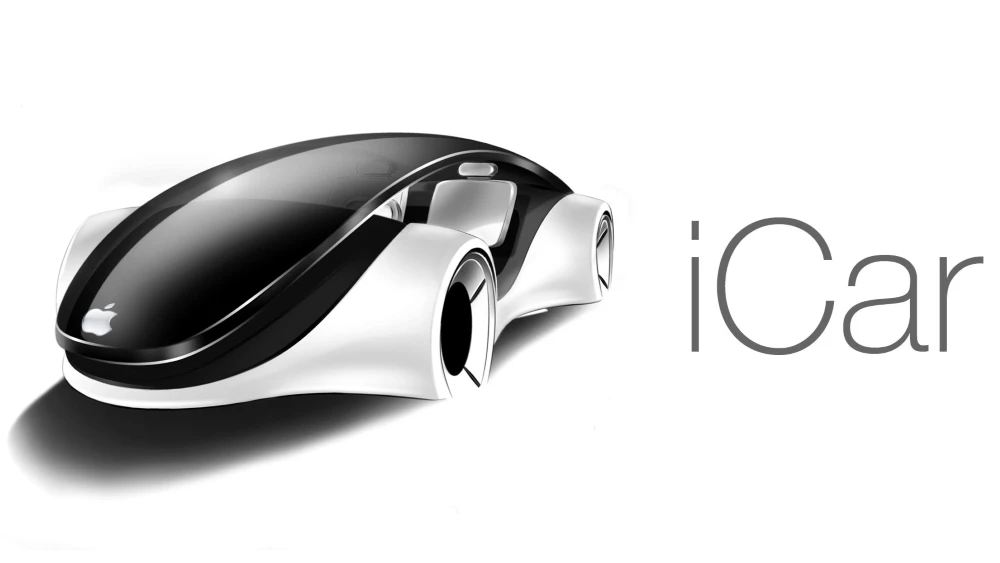 автомобиль Apple iCar сбоку спереди