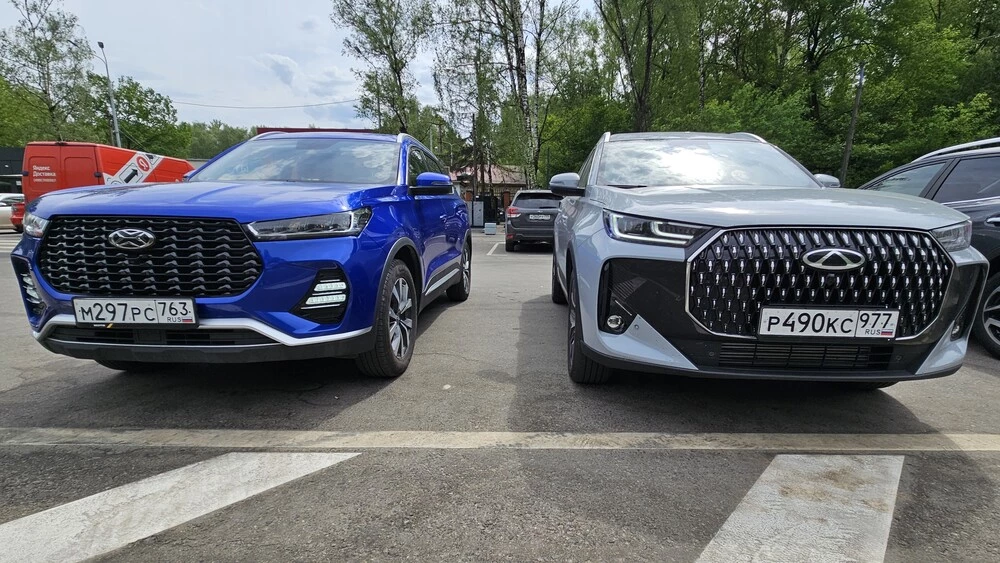 Xcite X-Cross 7 и Chery Tiggo 7L спереди