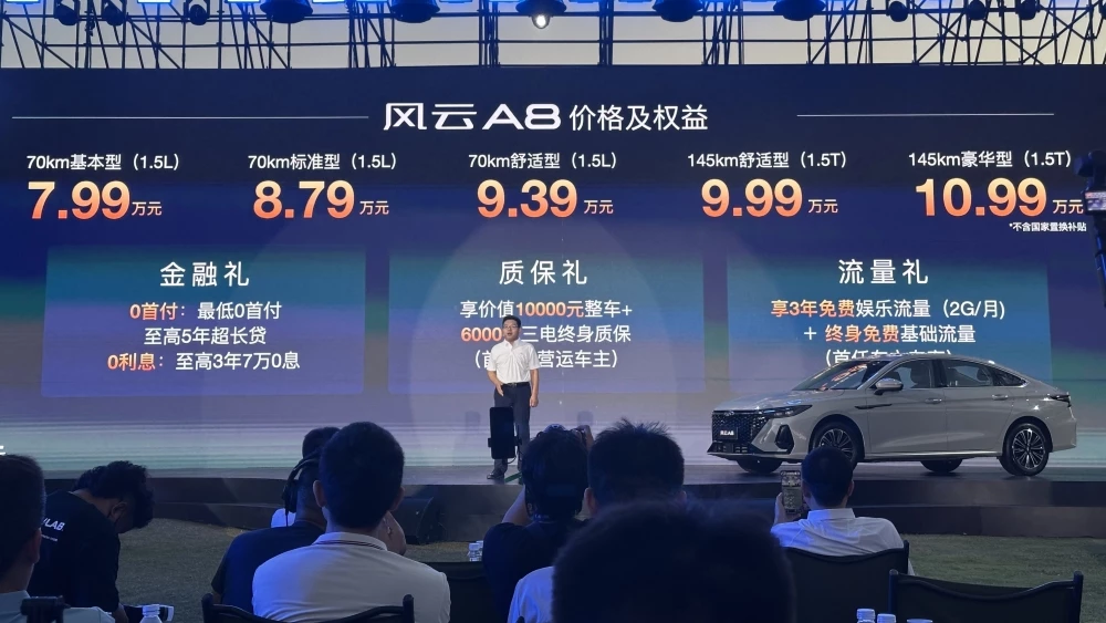 Гибридный седан Chery Fulwin A8 презентация цены комплектации