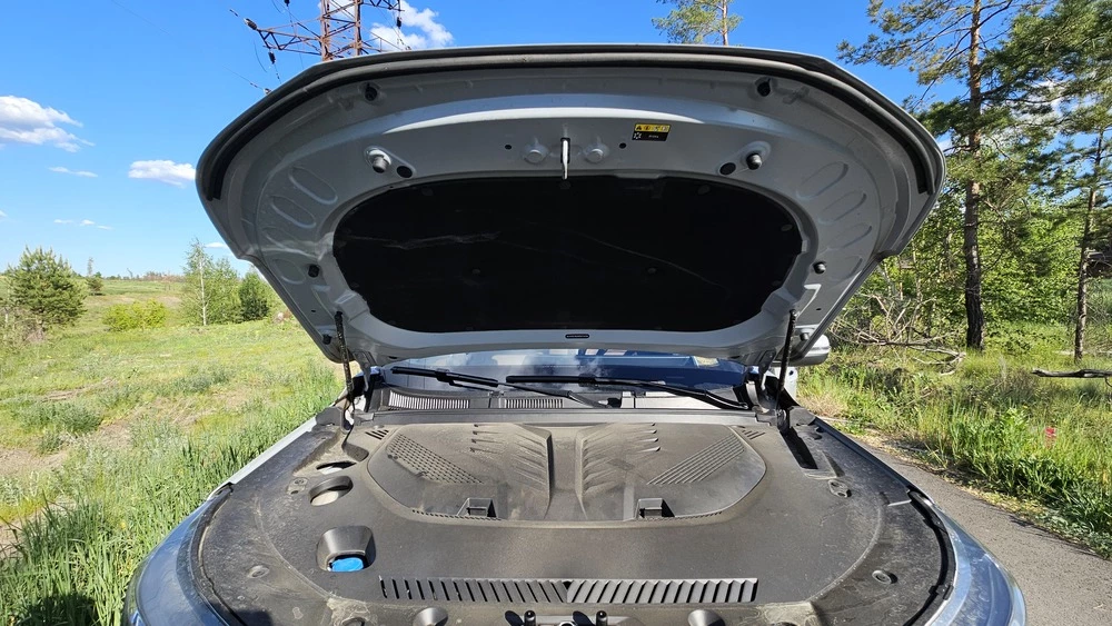 Chery Tiggo 7L тест капот открыт мотор двигатель