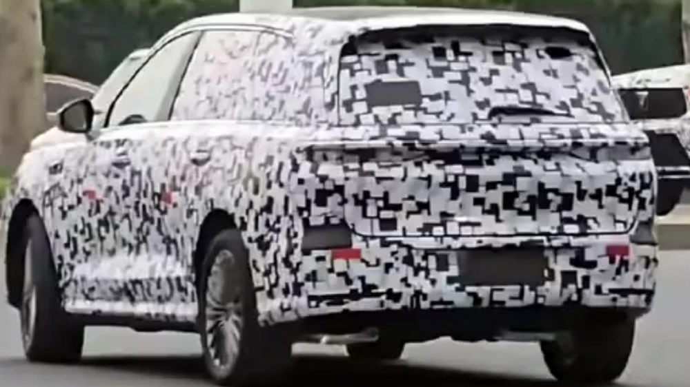 флагманский кроссовер wey 09 gwm great wall motor сбоку сзади заметили во время тестов