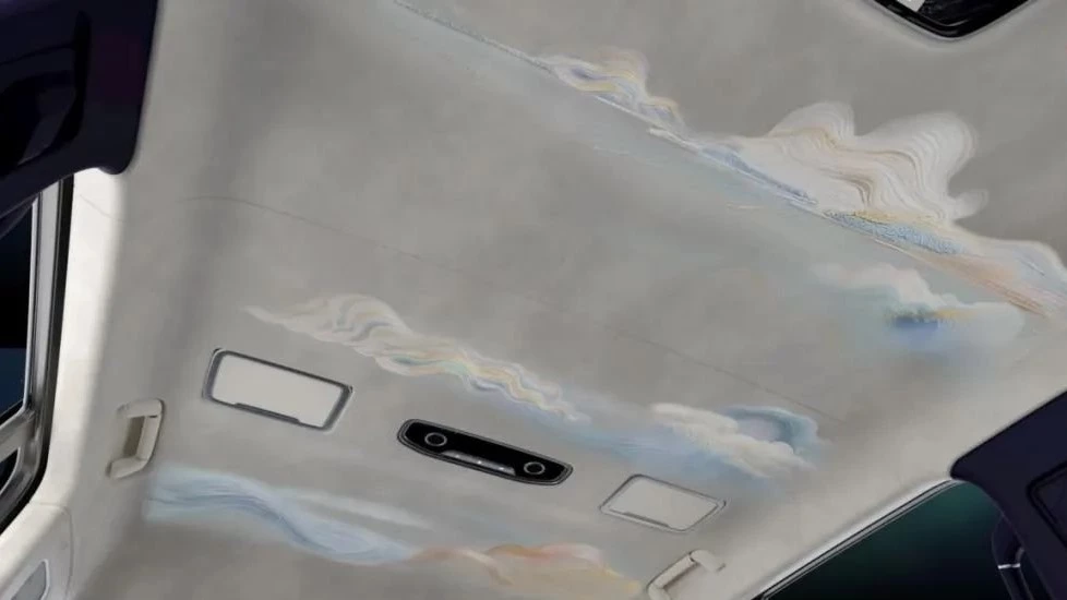 Седан Hongqi Guoli Golden Sunflower салон интерьер вышивка на потолке