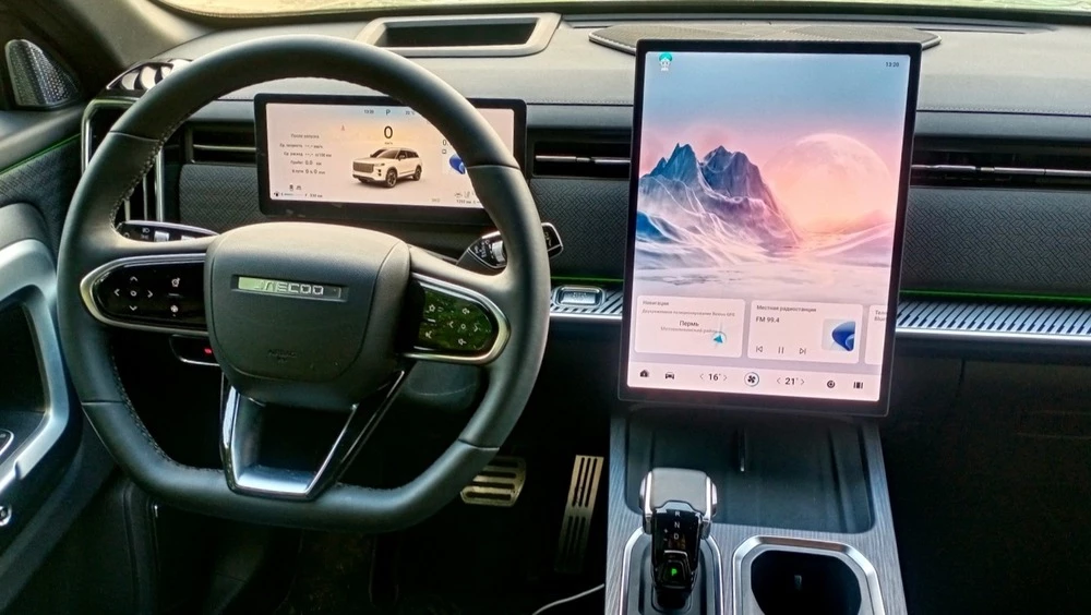 jaecoo j7 тест салон интерьер руль планшет