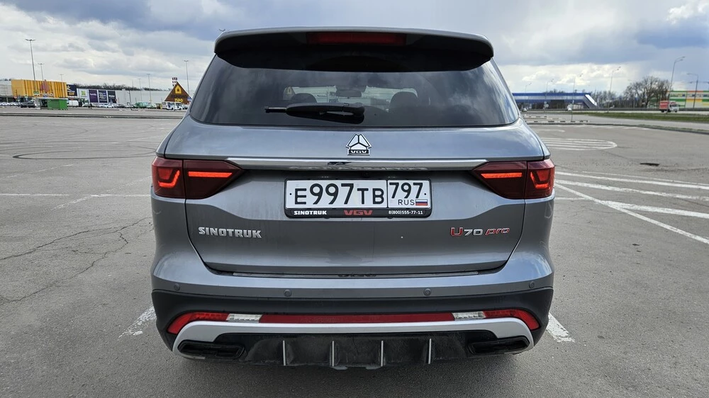 VGV U70 Pro тест сбоку сзади