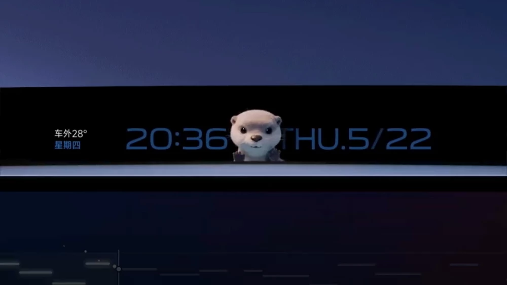 xiaomi yu7 электрический кроссовер салон проекционный дисплей компаньон