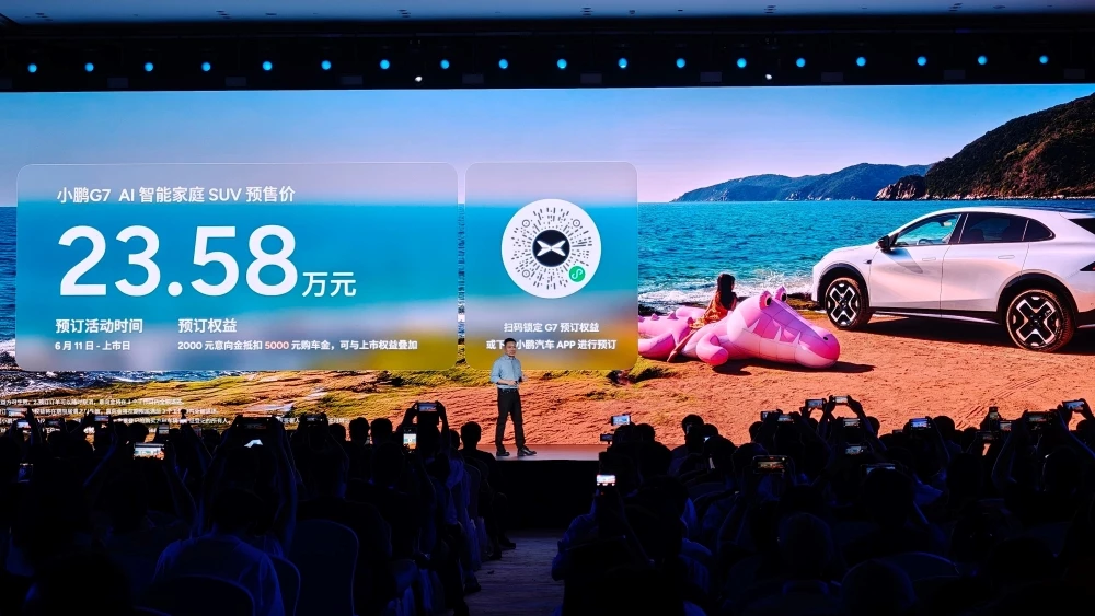 Электрический кроссовер XPeng G7 презентация цена предзаказа