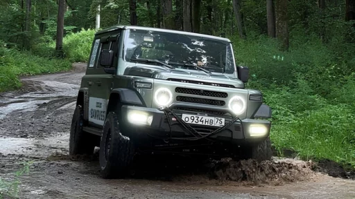 baw 212 baw russia внедорожник зеленый сбоку спереди автопробег рамный