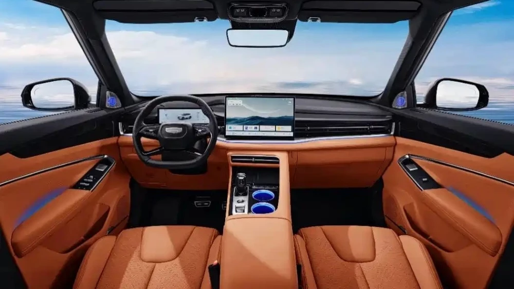 Обновленный кроссовер Geely Cityray салон интерьер