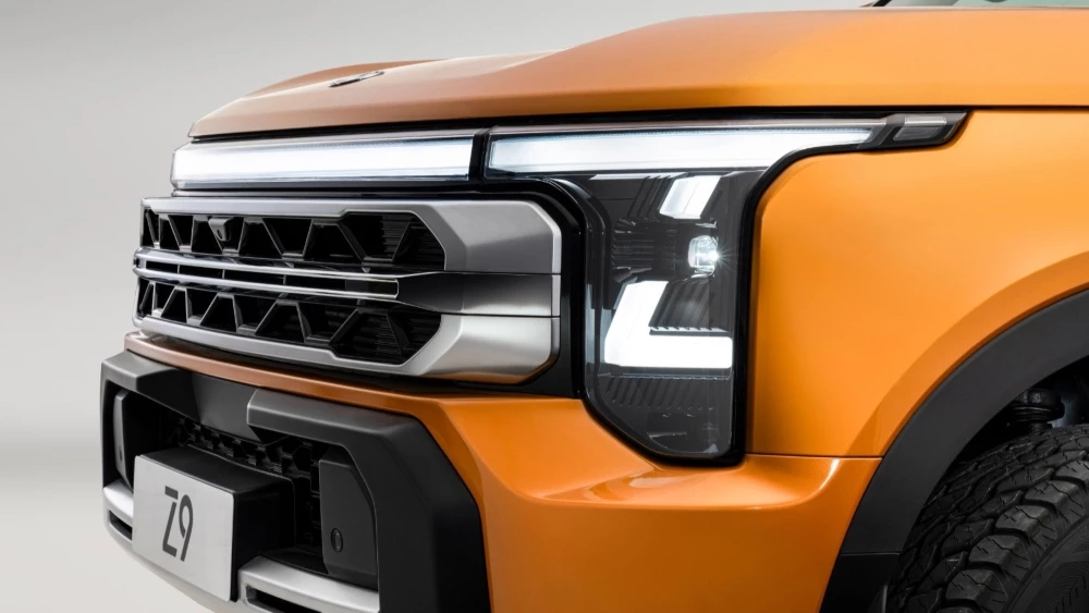 Oting Z9 пикап спереди решетка фары рисунок