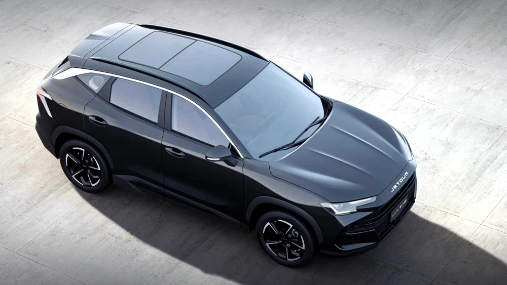 Обновленный кроссовер jetour dashing 2026 сбоку сверху