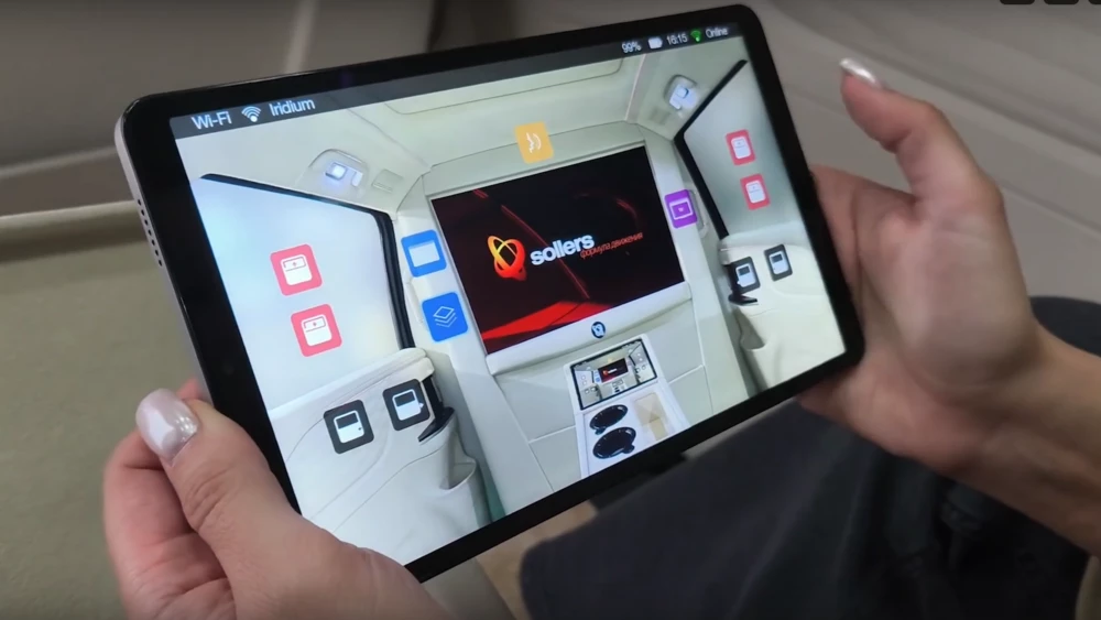 минивэн sollers SP7 vip-версия салон интерьер планшет