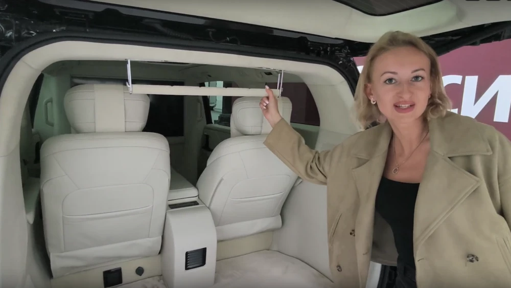 минивэн sollers SP7 vip-версия салон интерьер багажник вешалка