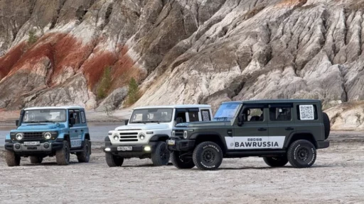 baw 212 внедорожники автопробег в россии сбоку спереди три автомобиля 28 дней маршрут владивосток москва итоги