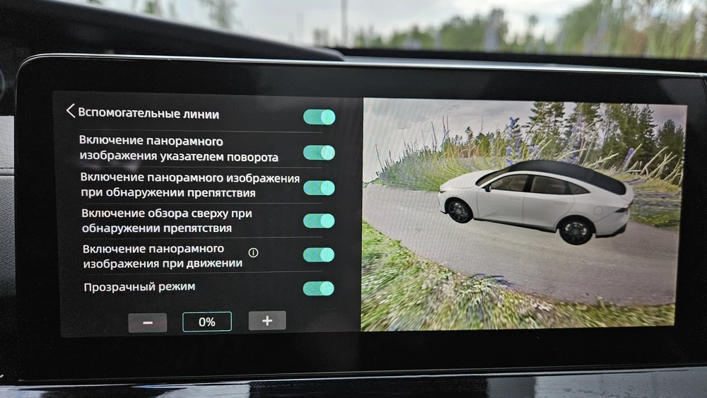 Changan Uni-V тест салон интерьер мультимедиа медиасистема прозрачное шасси