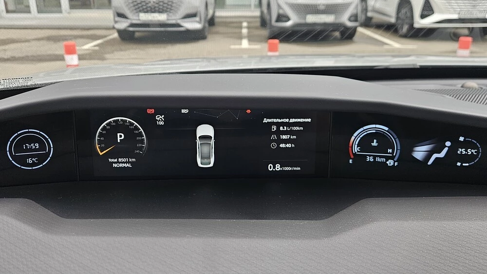 Changan Uni-V тест салон интерьер приборная панель