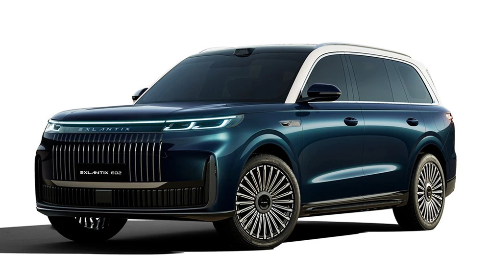 exeed exlantix e02 флагман chery fulwin t11 кроссовер последовательный гибрид сбоку спереди