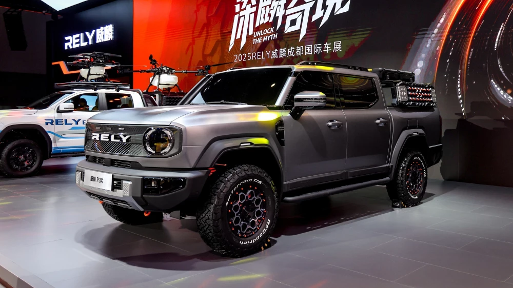 пикап chery rely p3x phev сбоку спереди гибридный дизельный