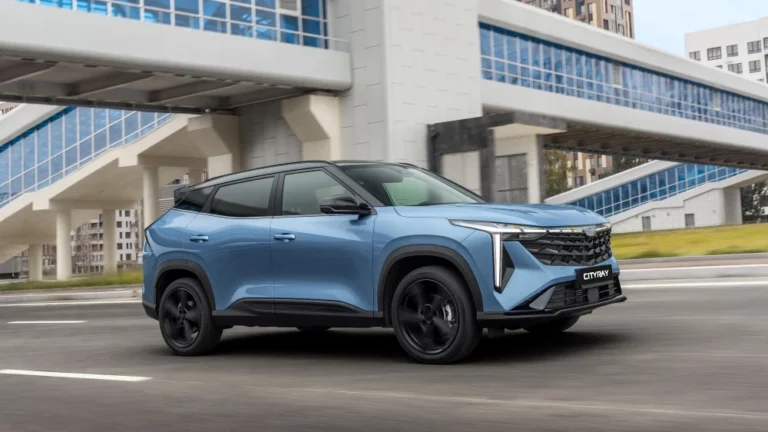 Geely Cityray сбоку в динамике