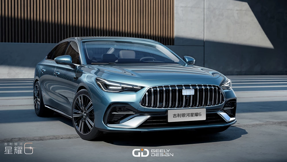 Geely готовит крупный седан Galaxy Starshine 6. Новинку показали на официальных фото Geely Galaxy Starshine 6 спереди сбоку