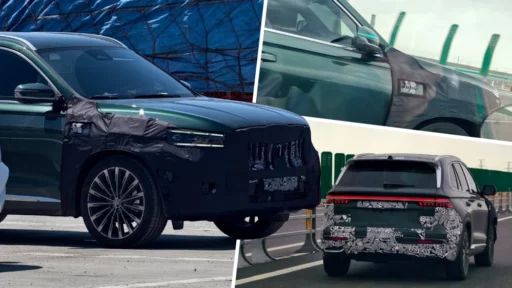 geely monjaro обновленный 272 л.с. оснастят автопилотом кроссовер бензиновый зеленый сбоку спереди сзади китай