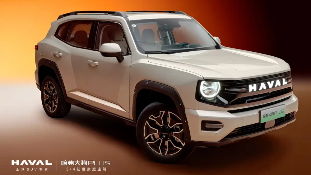 haval dargo plus big dog plus dagou plus h7 кроссовер сбоку спереди серебряный гибридный