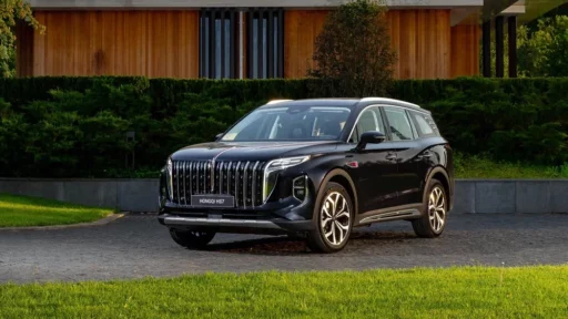 hongqi hs7 кроссовер сбоку спереди черный бензиновый цены комплектации в россии
