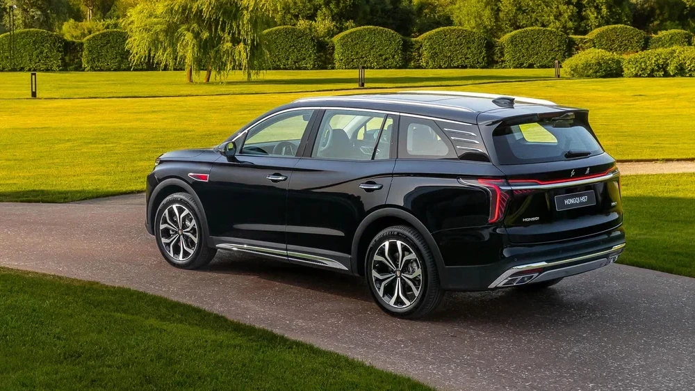 hongqi hs7 кроссовер сбоку сзади черный бензиновый цены комплектации в россии