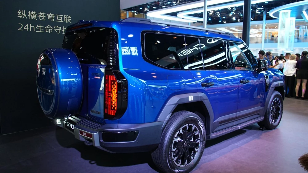 jetour zongheng g700 внедорожник гибридный синий стандартный сбоку сзади