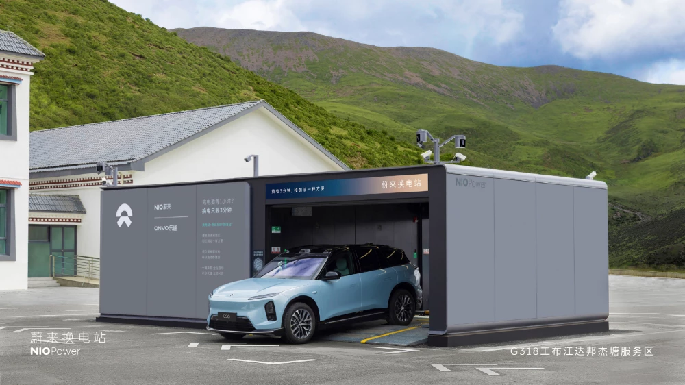 nio es6 станция по быстрой замене аккумулятора кроссовер nio es6 меняет батарею