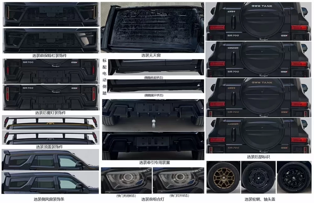 Гибридный внедорожник Tank 700 Hi4-Z детали экстерьера дизайн