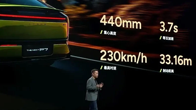новый лифтбек XPeng P7 нового поколения презентация в китае