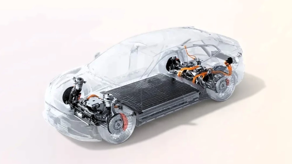 обновленный Zeekr 001 2026 сбоку спереди силовая установка