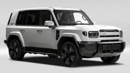 Chery iCar V27 сбоку спереди гибридный кроссовер iCaur