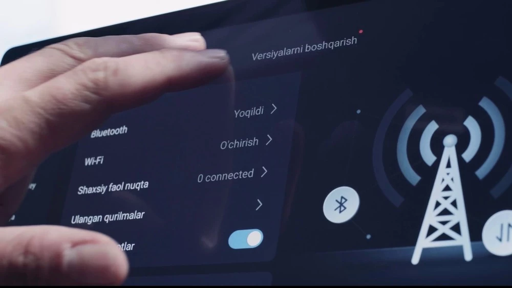 BYD Song Plus UzPride салон интерьер мультимедиа узбекский язык