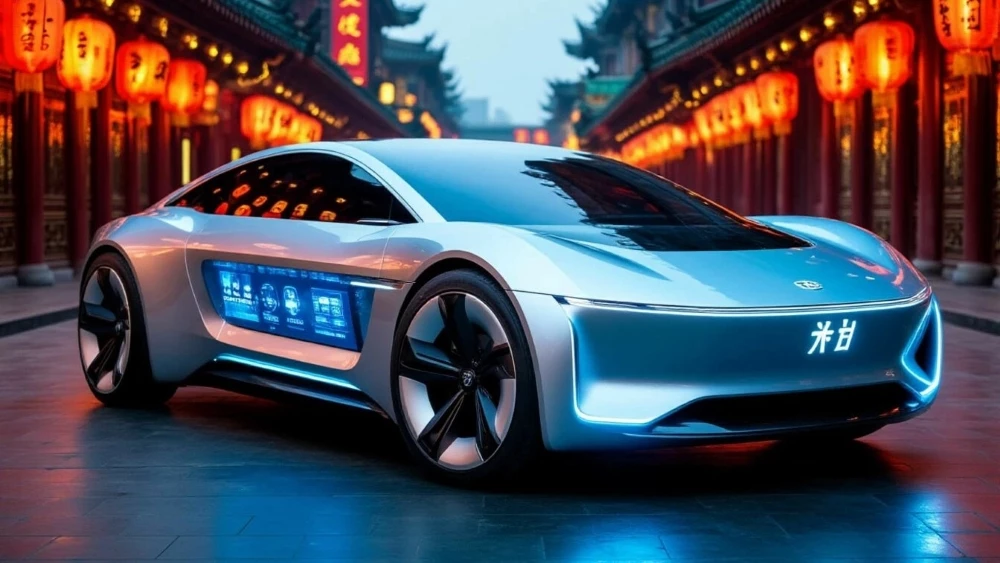 китайский автомобиль гаджет сбоку спереди нейросеть