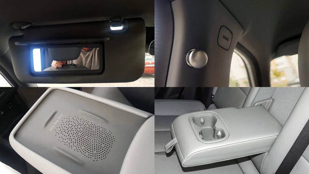 Электрический кроссовер Dongfeng Vigo салон интерьер подлокотник