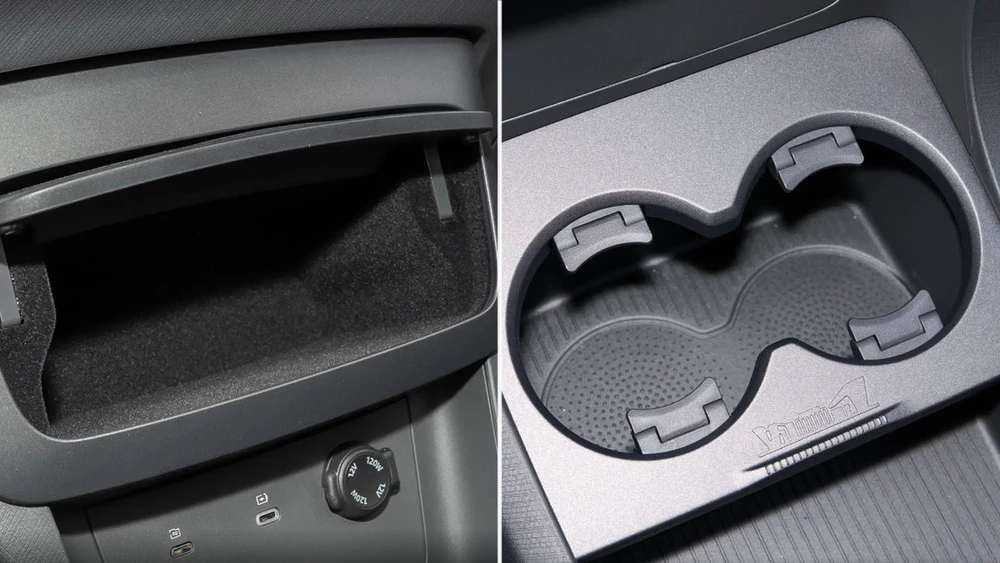 Электрический кроссовер Dongfeng Vigo салон интерьер подстаканник ниша