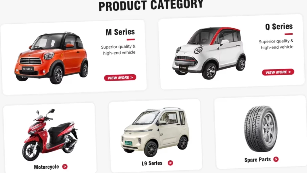 Магазин Zhejiang Today Sunshine New Energy Vehicle Industry на сайте Alibaba