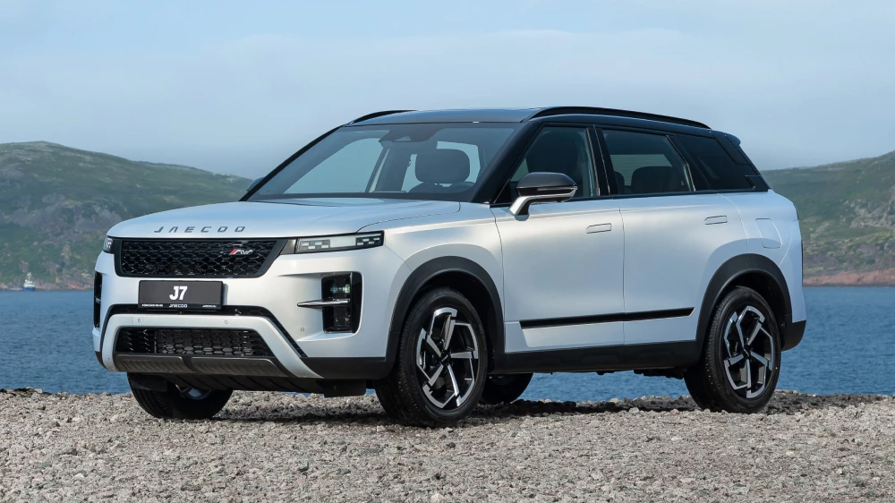 специальная версия jaecoo j7 limited edition сбоку спереди кроссовер голубой старт продаж