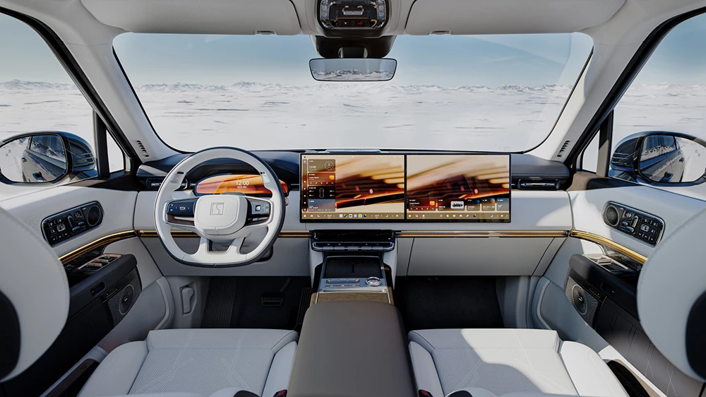 старт продаж zeekr 9x салон кроссовер белый