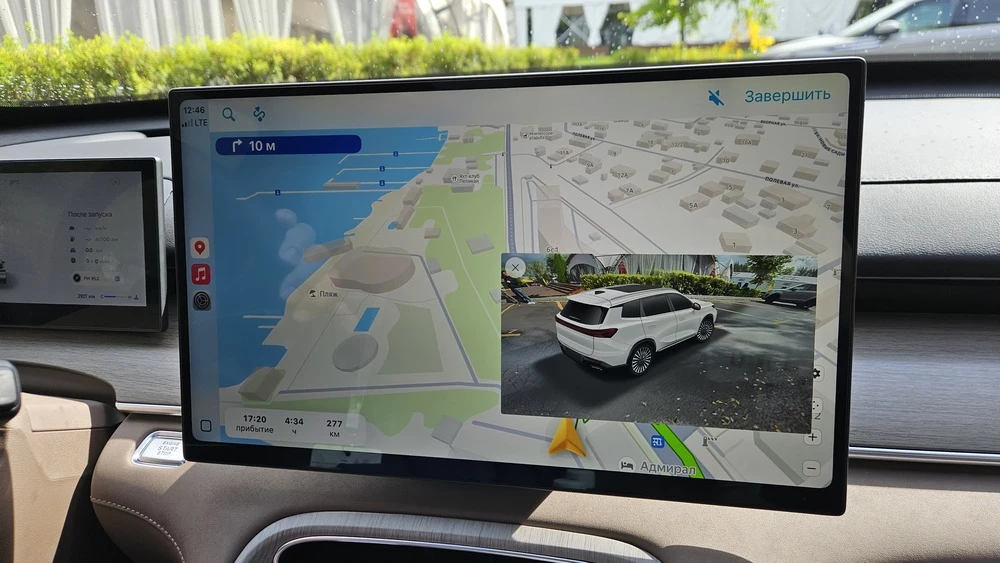 Tenet T8 салон интерьер центральный экран мультимедиа медиасистема навигация