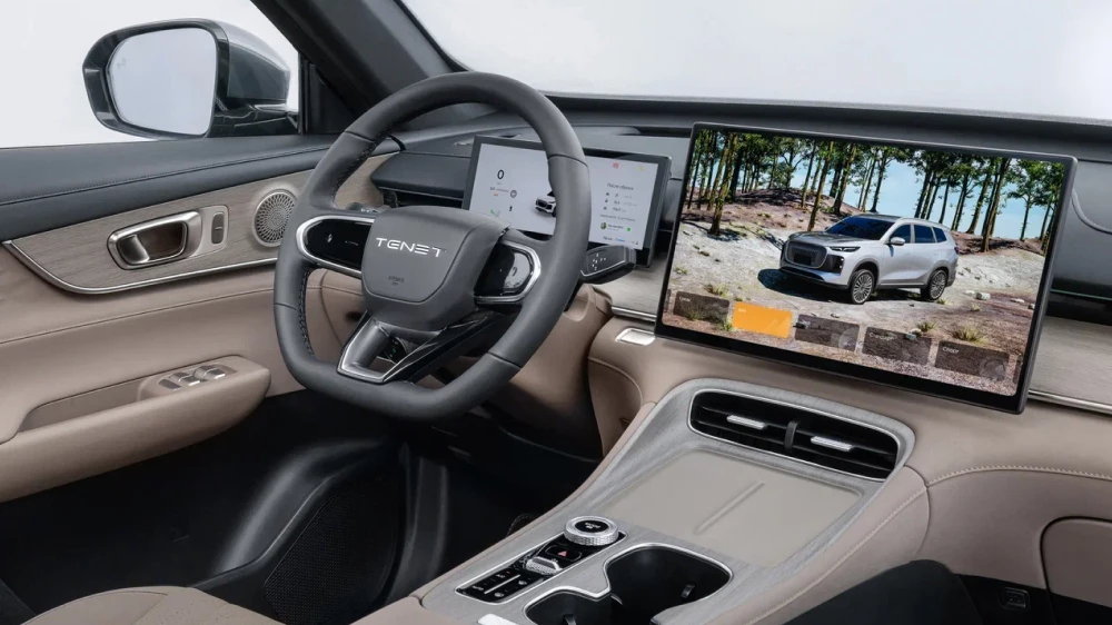 tenet t8 ultra салон бежевый темный потолок