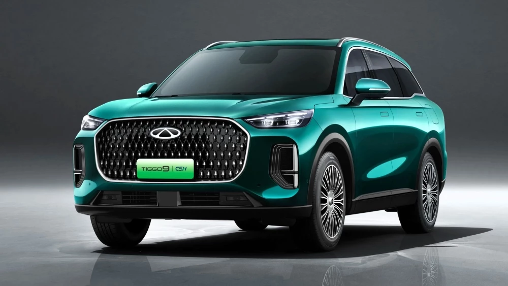 Chery Tiggo 9 csh PHEV спереди сбоку