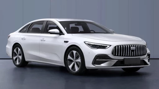 geely galaxy starshine 7 сбоку спереди седан белый