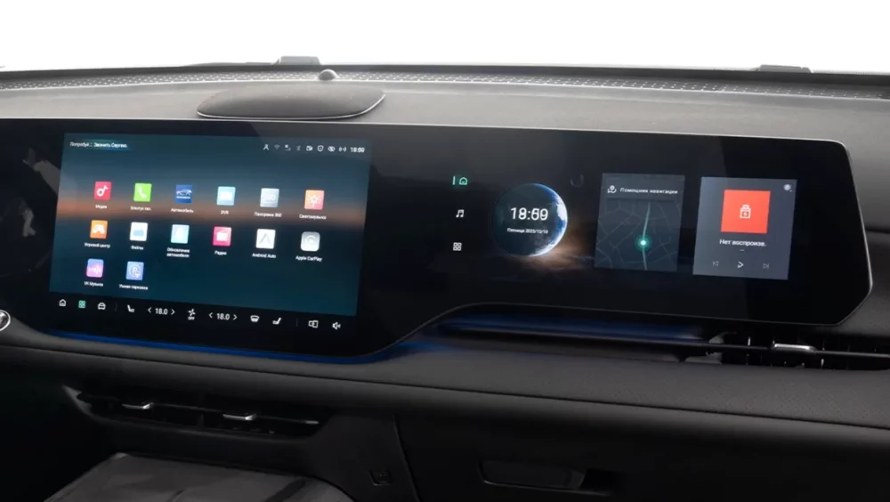 Кроссовер Changan CS75 Plus четвертого поколения в казахстане салон интерьер мультимедиа