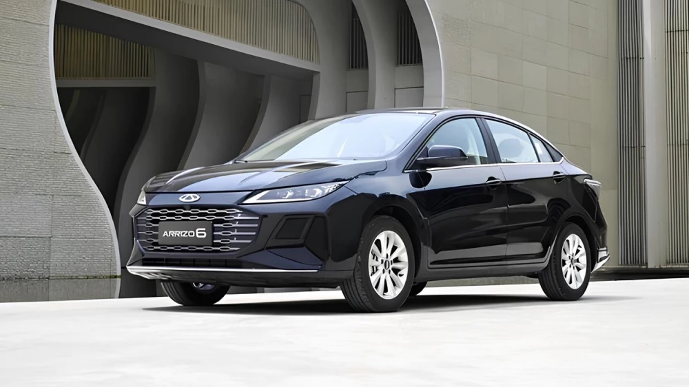 Новейший Chery Arrizo 6 появится в Казахстане раньше Китая. Сколько стоит этот седан Новейший седан Chery Arrizo 6 появится в Казахстане раньше Китая сбоку спереди черный