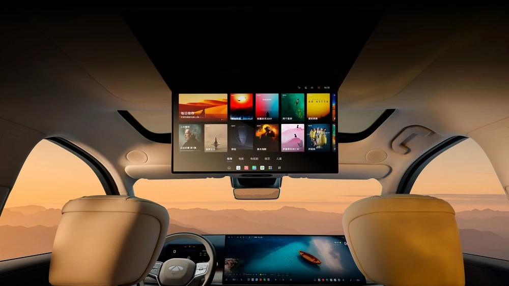 Кроссовер Chery Fulwin T11 салон интерьер монитор экран для второго ряда