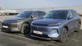 Geely EX5 EM-i тест сбоку спереди в России EX5 гибридный электрический рядом