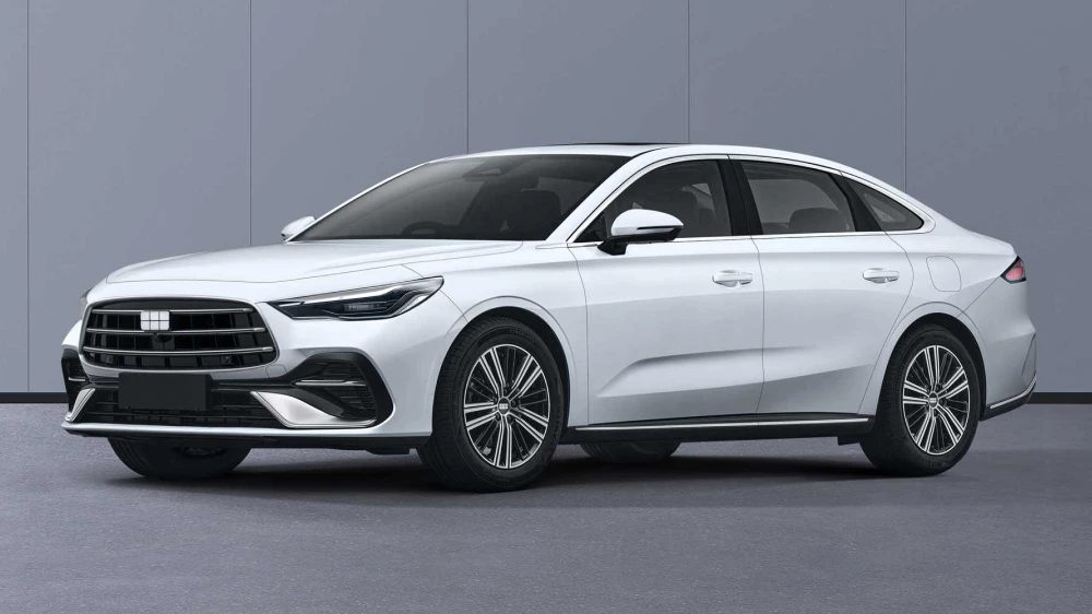 geely galaxy starshine 6 ef сбоку спереди седан на метаноле белый